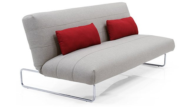 Modern Convertible Chaise Sofa Bed | 3 Seater Fabric Sleeper Sofa