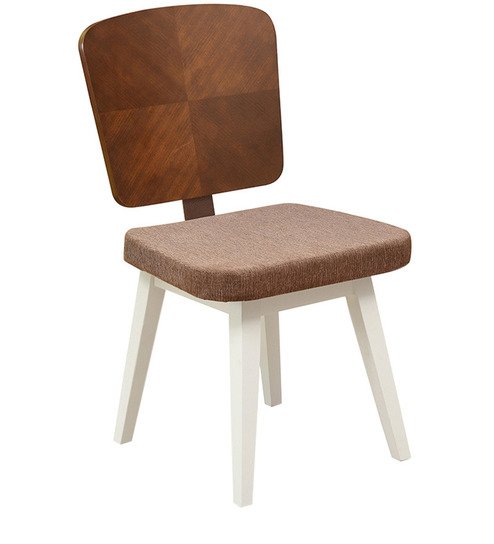 Modern Two-Tone Dining Chair | Upholstered Solid Wood Dining Chair