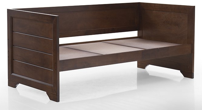 Modern Wooden Day Bed with Storage Platform | Solid Wood Lounge Bed