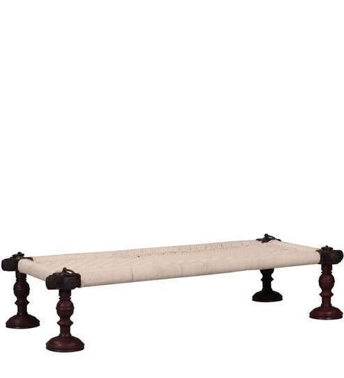 Handcrafted Wooden Charpai Bench