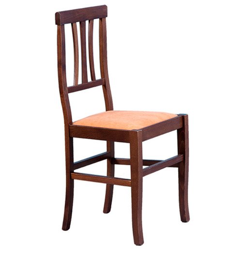 Curved Back Wooden Dining Chair | Upholstered Dining Side Chair