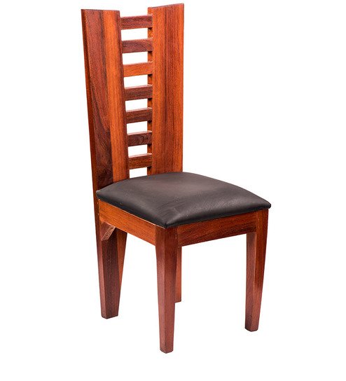 Modern High Back Dining Chair | Solid Wood Upholstered Dining Chair