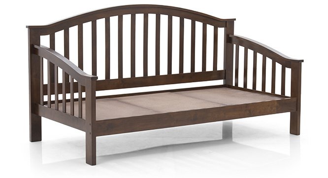 Classic Slatted Wooden Day Bed | Sofa Cum Bed with Arched Backrest
